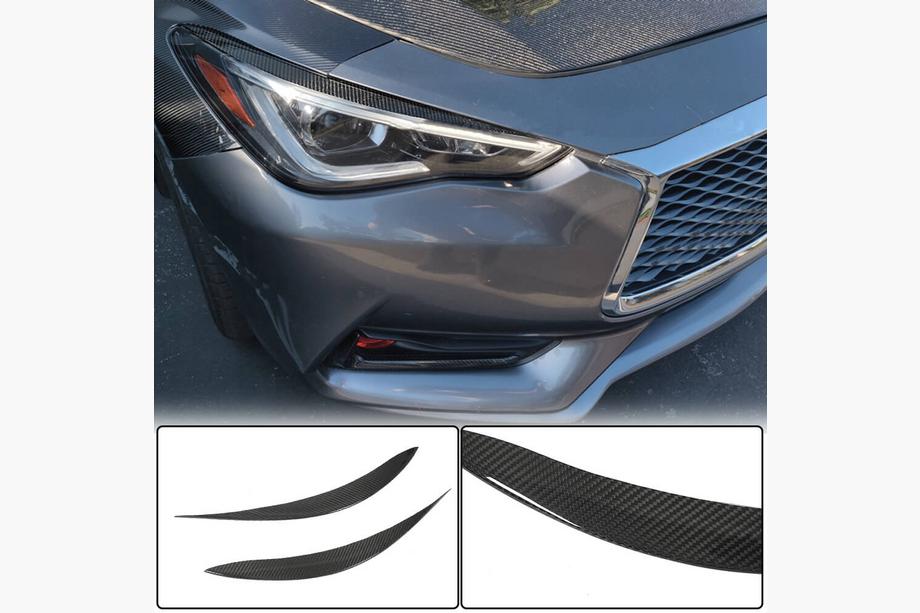 Infiniti Q50/Q60 2013-2024 Scheinwerferblenden (für Q60 2016-2022, Carbon) Foto 2