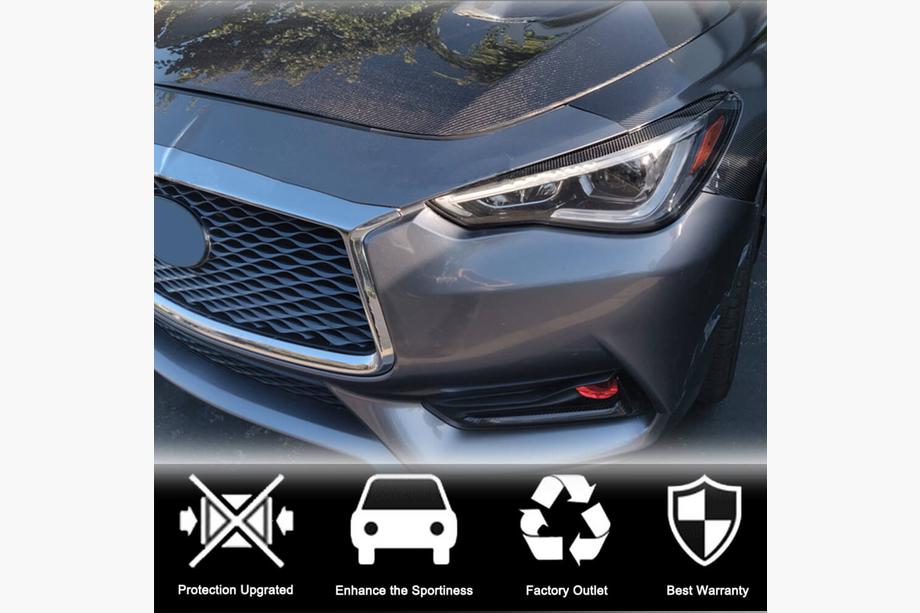 Infiniti Q50/Q60 2013-2024 Scheinwerferblenden (für Q60 2016-2022, Carbon) Foto 4