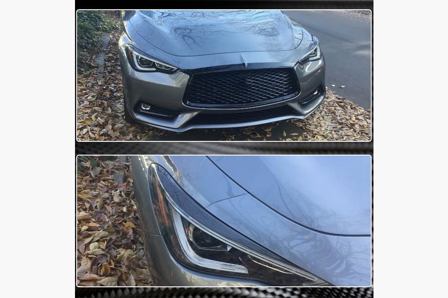 Infiniti Q50/Q60 2013-2024 Scheinwerferblenden (für Q60 2016-2022, Carbon) Foto 6