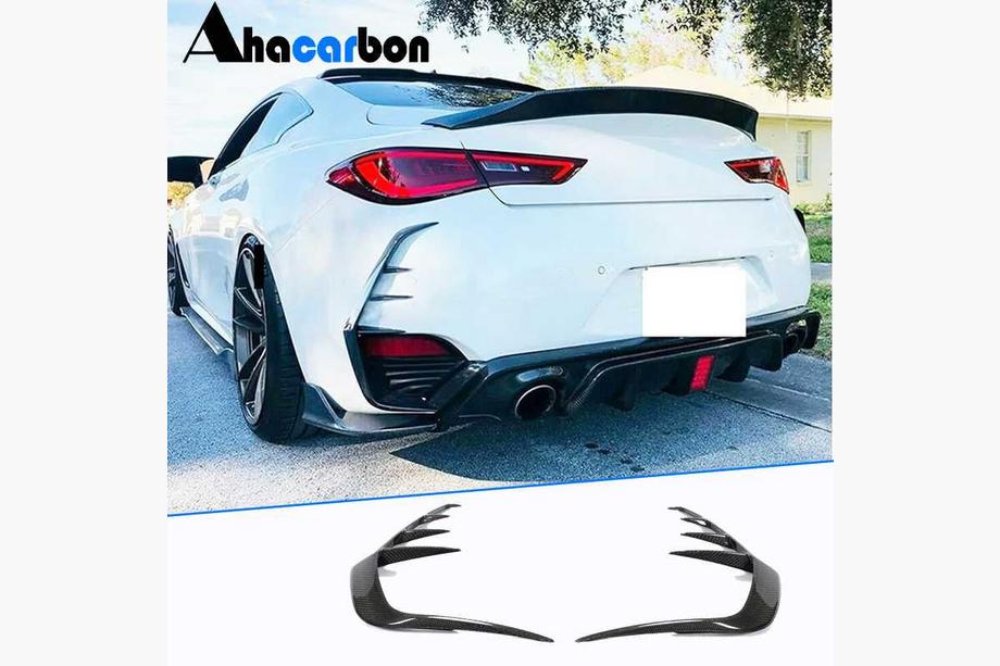 Infiniti Q50/Q60 2013-2024 Heckstoßstangenabdeckung (für Q60 2016-2022, Carbon) Foto 1