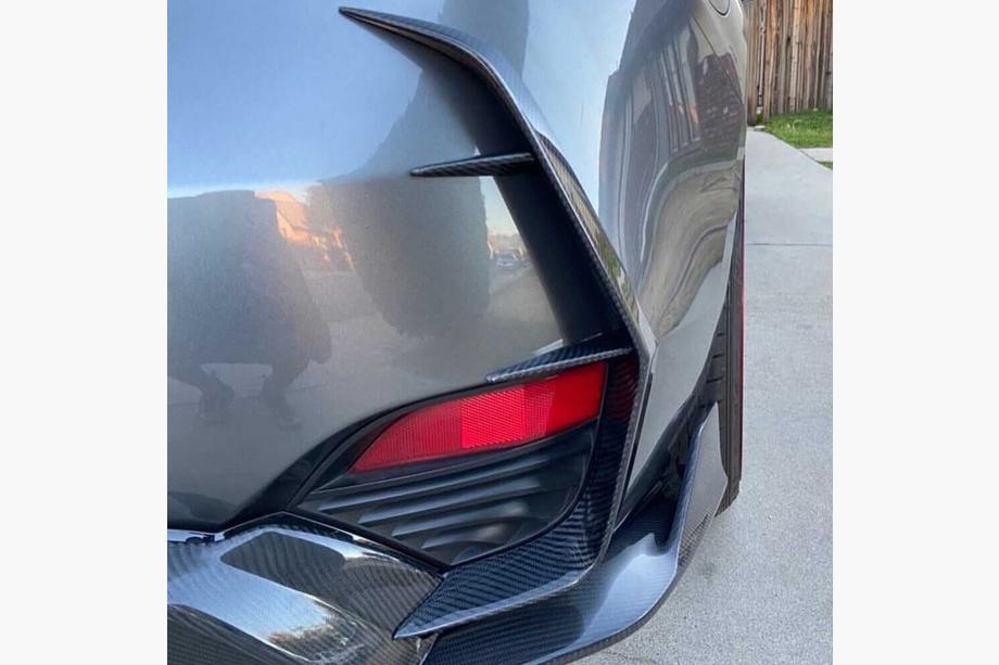 Infiniti Q50/Q60 2013-2024 Heckstoßstangenabdeckung (für Q60 2016-2022, Carbon) Foto 5