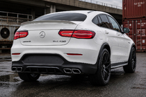 Mercedes GLC coupe C253 2016-2023 Heckdiffusor mit Endrohren Silber (Design AMG63) Foto 3