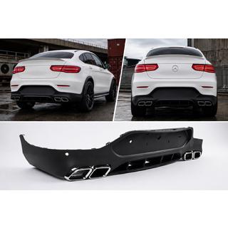 Heckdiffusor mit Endrohren Silber (Design AMG63) Foto 1