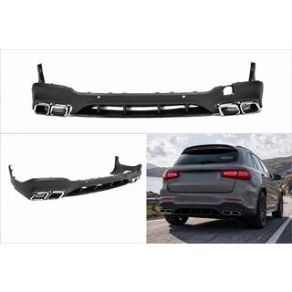 Heckdiffusor mit Endrohren Silber (Design AMG63) Foto 1