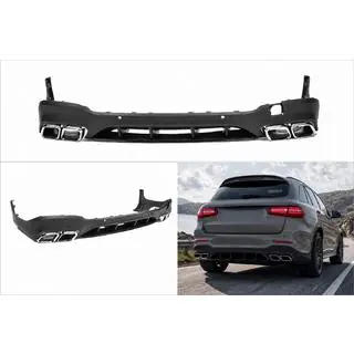 Heckdiffusor mit Endrohren Silber (Design AMG63) Foto 1