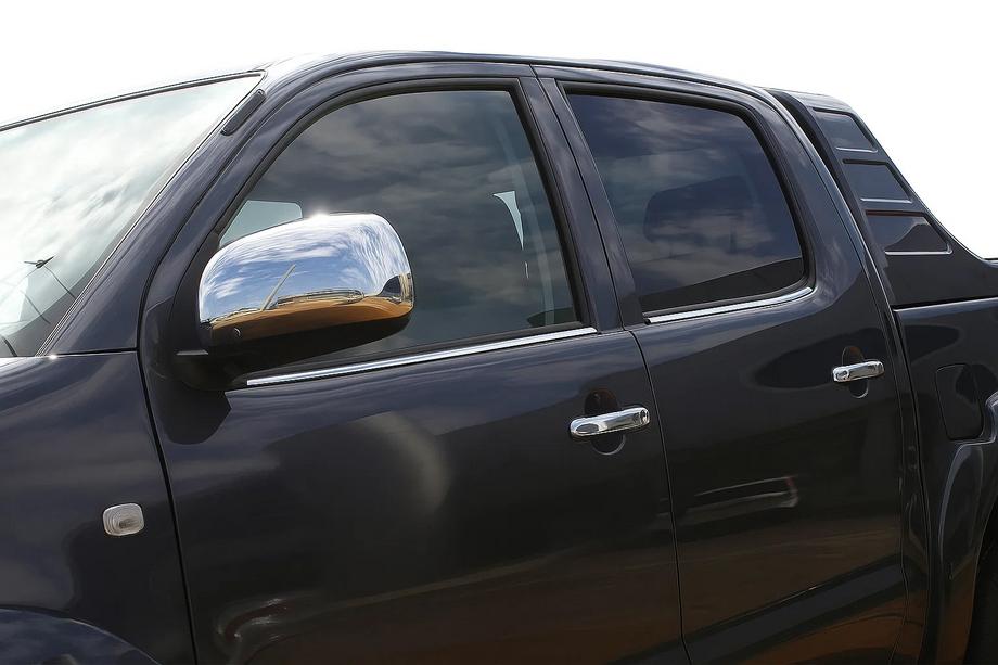 Toyota Hilux 2006-2015 Fensterleisten Chrom (4 Stk, Edelstahl) OmsaLine - Italienischer Edelstahl Image