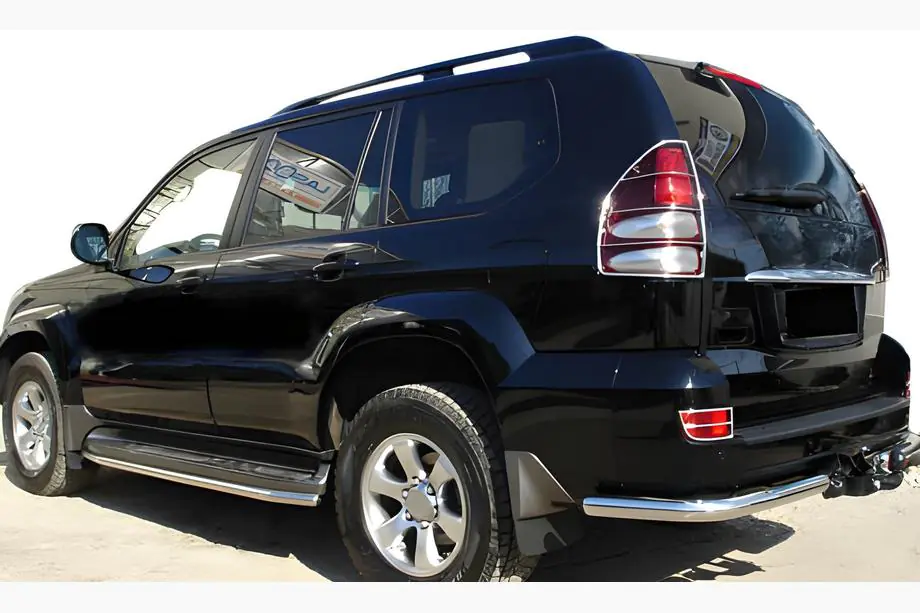 Toyota Land Cruiser Prado 120 2002-2009 Hintere Eckschutzrohre AK003 (2 Stk., Edelstahl) Image