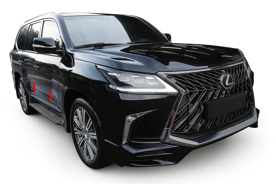 Lexus LX570/450d 2008-2022 Zierleisten Abdeckungen BlackEdition (für 2016+) Image