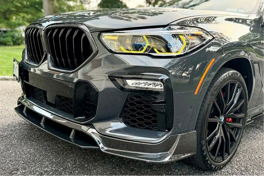 BMW X6 G06 2019–2027 Frontstoßstange Lippe Carbon V1 (für M-Sport, 2018-2022) Foto 1