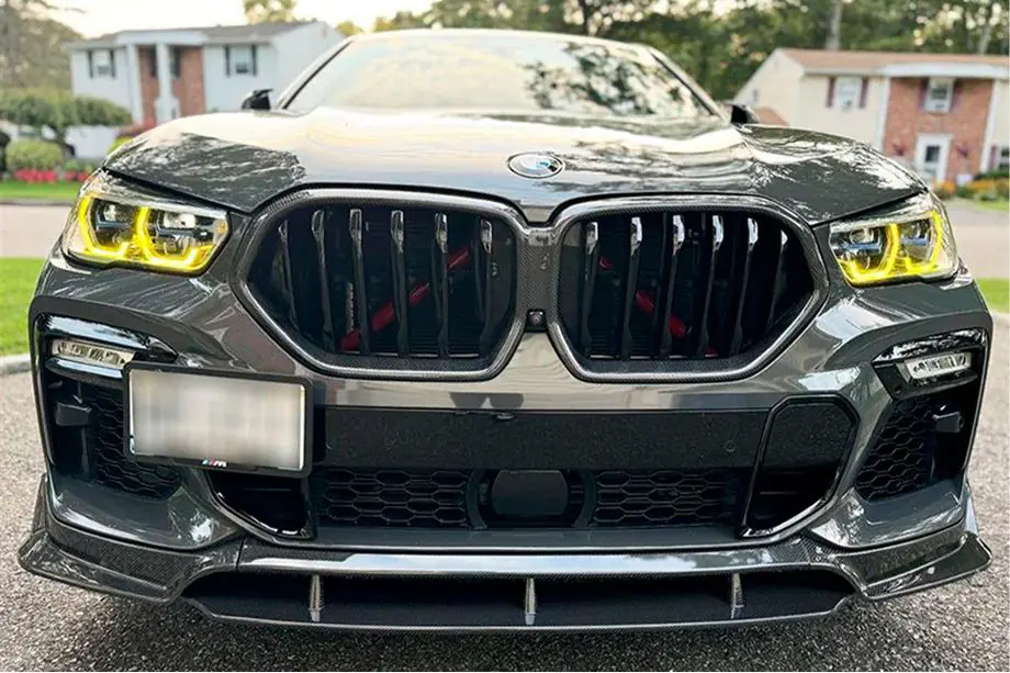 BMW X6 G06 2019–2027 Frontstoßstange Lippe Carbon V1 (für M-Sport, 2018-2022) Foto 2