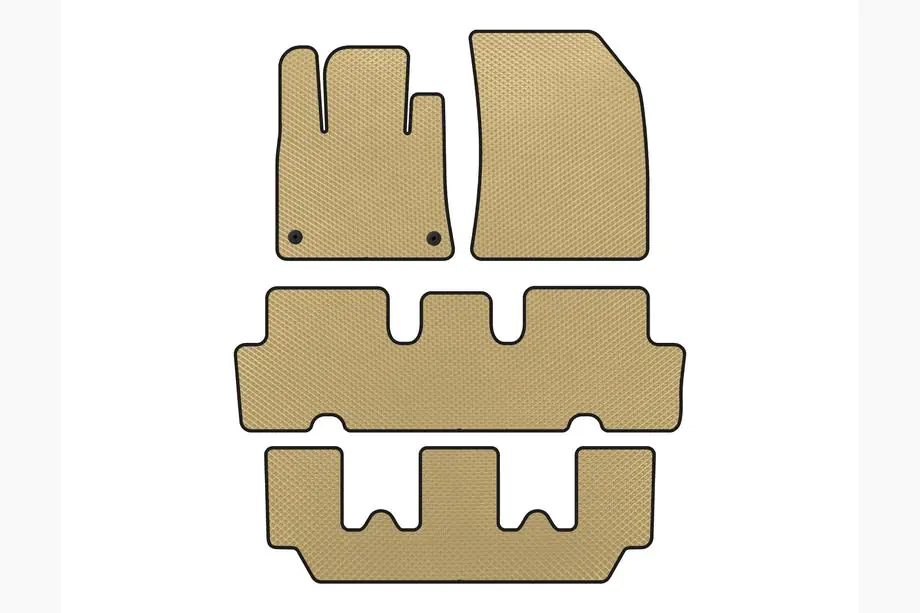 Citroen C-4 Picasso 2013–2022 EVA Fußmatten V1 (3 Reihen, Beige) Image