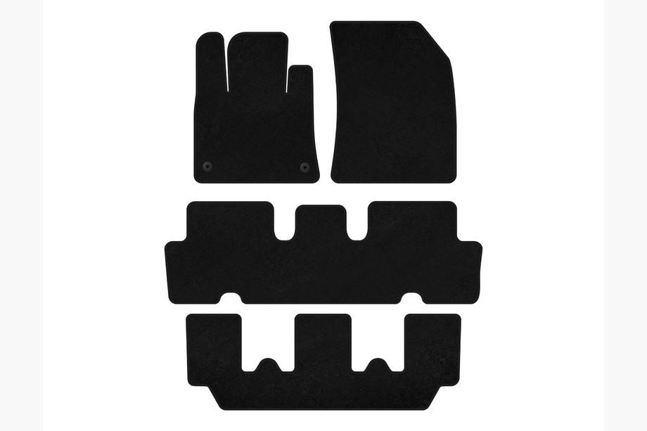 Citroen C-4 Picasso 2013–2022 Textil-Fußmatten Premium V1 (3 Reihen, Schwarz) Image