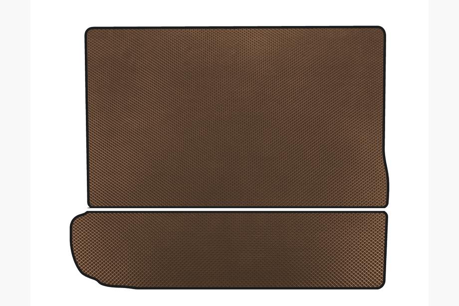 Citroen C-4 Picasso 2013–2022 EVA Kofferraummatte (3. Reihe umgeklappt, Braun) Image