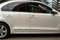Volkswagen Jetta 2011-2018 Obere Fensterleisten 6 Stk, Edelstahl Foto 1