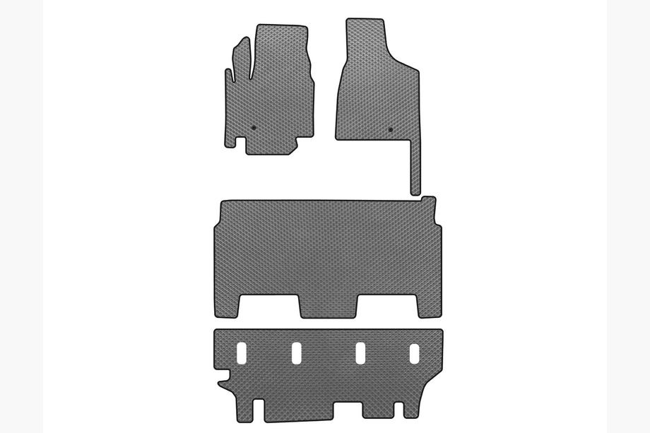 Dodge Grand Caravan V 2008-2020 EVA Fußmatten (2008-2020, 3 Reihen, 8-Sitzer/Ausstattung SXT, Grau) Foto 1