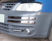 Volkswagen Caddy 2004-2010 Edelstahl Eckschutz für vordere Stoßstange (4 Stk) Carmos - Türkischer Edelstahl Foto 1