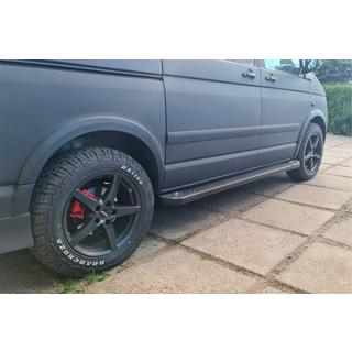Trittbretter X5-Typ schwarz (2 Stk., Alu) Volkswagen T5 Multivan 2003–2010 Foto 1
