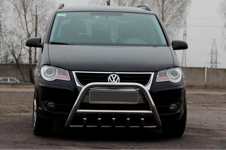 Volkswagen Touran 2003-2010 Frontbügel WT003 (Edelstahl) 60 mm, ohne Schriftzug Image
