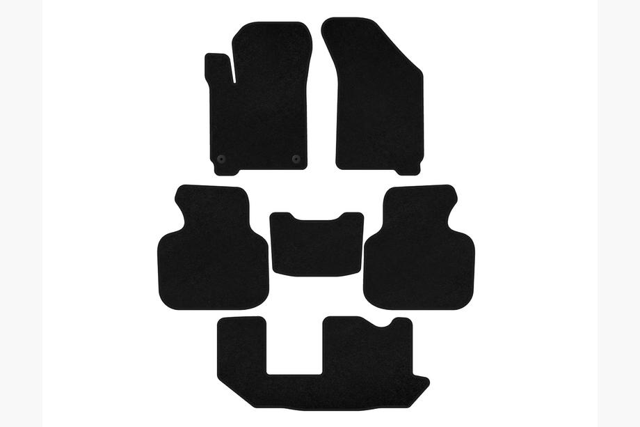 Dodge Journey 2008-2020 Textil Fußmatten Premium (2011-2020, 3 Reihen, 7-Sitzer, Schwarz) Image