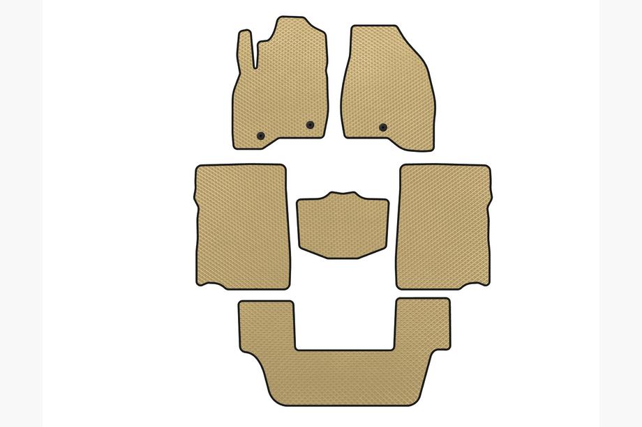 Ford Explorer 2011-2019 EVA Fußmatten (2017-2019, 3. Reihe, 7-Sitzer, Beige) Foto 1