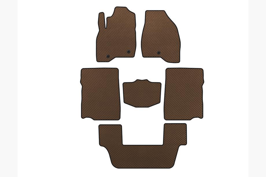 Ford Explorer 2011-2019 EVA Fußmatten (2017-2019, 3. Reihe, 7-Sitzer, Braun) Image