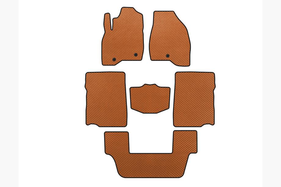 Ford Explorer 2011-2019 EVA Fußmatten (2017-2019, 3. Reihe, 7-Sitzer, Orange) Image