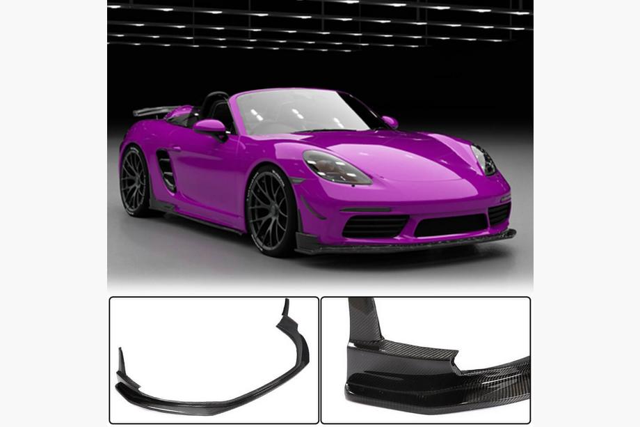 Porsche Boxster/Cayman 982 (718) 2016- Frontlippe V1 für Frontstoßstange (2016-2019, Carbon) Image