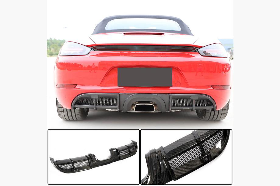 Porsche Boxster/Cayman 982 (718) 2016- Heckdiffusor V1 für Heckstoßstange (2016-2019, Carbon) Image