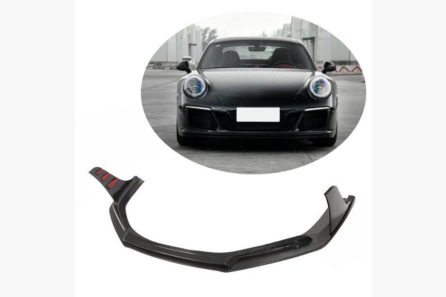 Porsche 911 (991) 2011–2019 Frontstoßstangen Lippe Aufsatz (für Carrera 4 GTS 2017-2018, Carbon) Foto 1