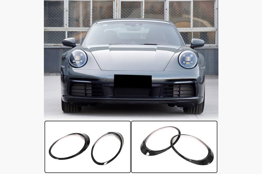 Porsche 911 (992) 2018– Scheinwerfer Abdeckungen (Carbon) Foto 1