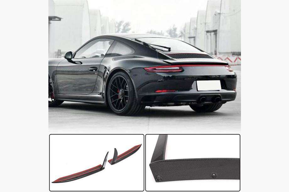 Porsche 911 (991) 2011–2019 Heckstoßstangenabdeckungen für Carrera 4 GTS 2017-2018, Carbon Image