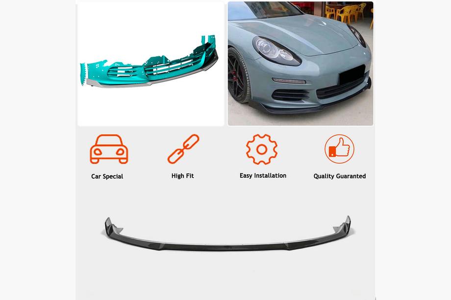 Porsche Panamera 2009-2016 Frontstoßstange Lip Spoiler (für Base 2013-2016, Carbon) Foto 2