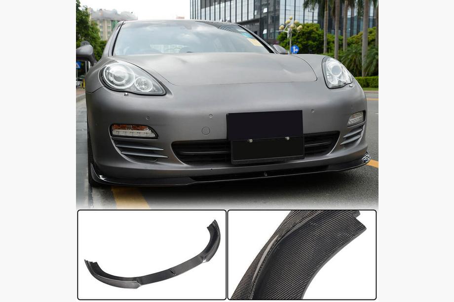 Porsche Panamera 2009-2016 Frontstoßstange Lippe Aufsatz (für Base 2009-2013, Carbon) Foto 1