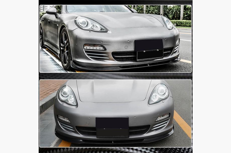Porsche Panamera 2009-2016 Frontstoßstange Lippe Aufsatz (für Base 2009-2013, Carbon) Foto 4