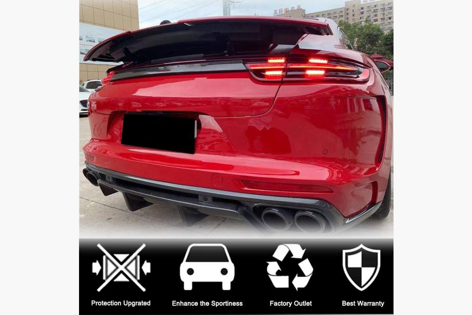 Porsche Panamera 2016-2023 Heckdiffusor für Heckstoßstange (2016-2020, Carbon) Foto 3