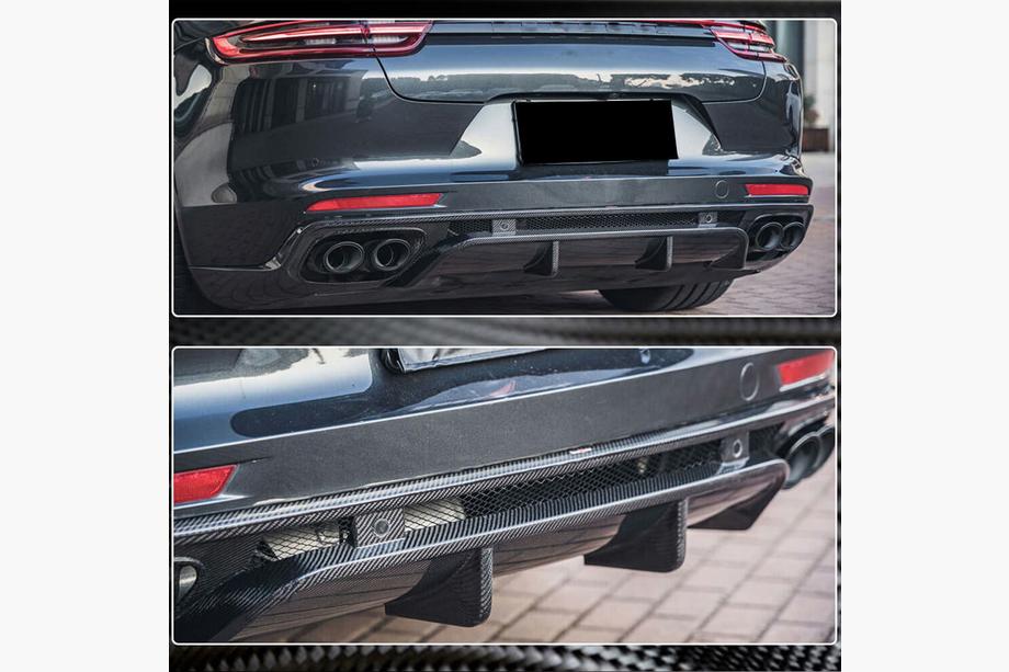 Porsche Panamera 2016-2023 Heckdiffusor für Heckstoßstange (2016-2020, Carbon) Foto 4