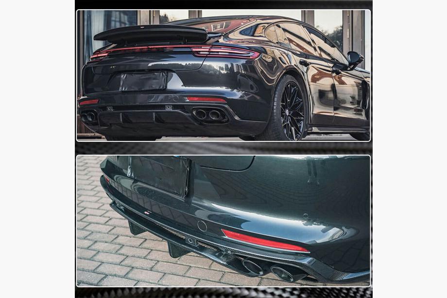 Porsche Panamera 2016-2023 Heckdiffusor für Heckstoßstange (2016-2020, Carbon) Foto 5