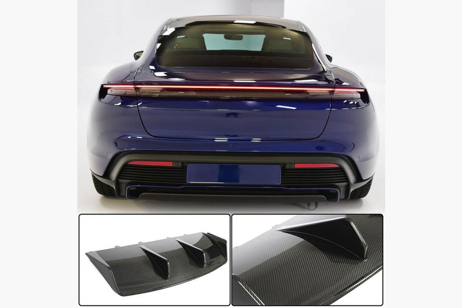 Porsche Taycan 2019- Heckstoßstangendiffusor (für 2019-2024 Turbo S SD, Carbon) Image