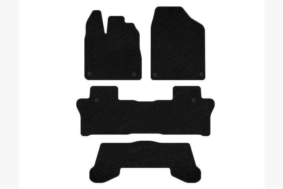 Honda Pilot 2015-2022 Textil Fußmatten Classic (3 Reihen, Schwarz) Image