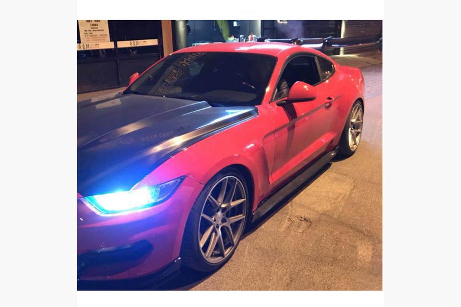 Ford Mustang 2015-2023 Seitenschweller V2 (Carbon) Foto 2
