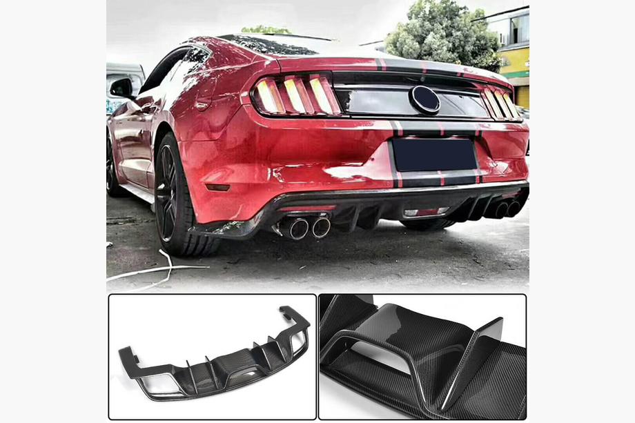 Ford Mustang 2015-2023 Heckdiffusor V1 (2015-2017, Carbon) Image