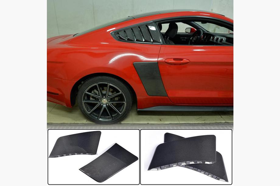 Ford Mustang 2015-2023 Heckkotflügel Abdeckungen (2015-2017, Carbon) Image