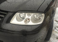 Volkswagen Caddy 2004-2010 Scheinwerferblenden (schwarz) Schwarz Matt Foto 1
