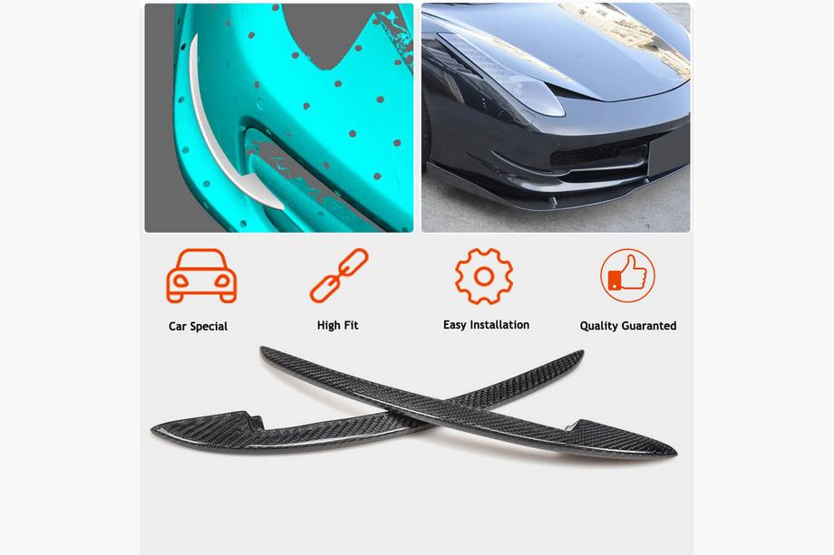 Ferrari 458 Italia 2009-2015 Frontstoßstangenaufsätze V2 (2011-2013, Carbon) Foto 2