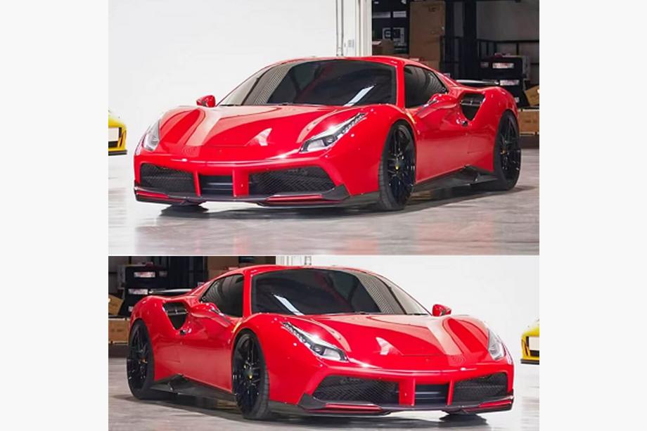 Ferrari 488 GTB 2015-2019 Carbon Frontstoßstangen Flaps (2015-2019) Foto 2