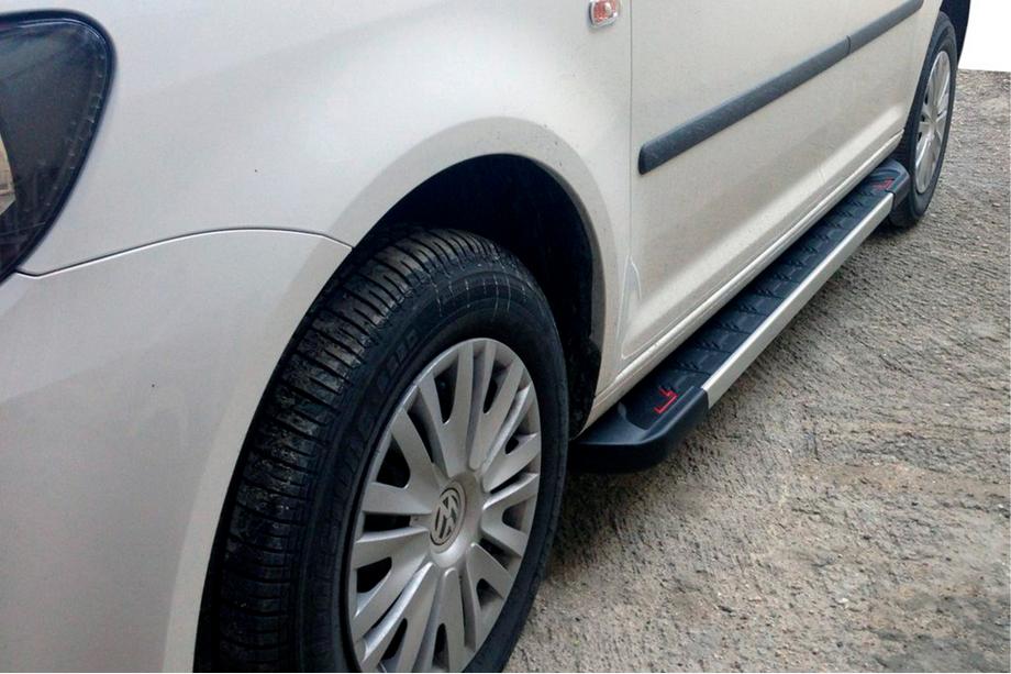 Volkswagen Caddy 2004-2010 Trittbretter Red-style (2 Stk, Alu) Standardbasis Image