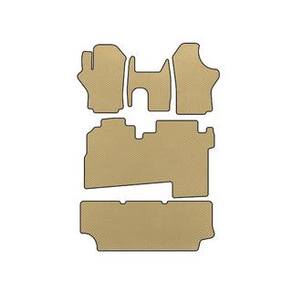 EVA Fußmatten (2004-2007, 3 Reihen, 8-Sitzer, Beige) Hyundai H200, H1, Starex 1998-2007