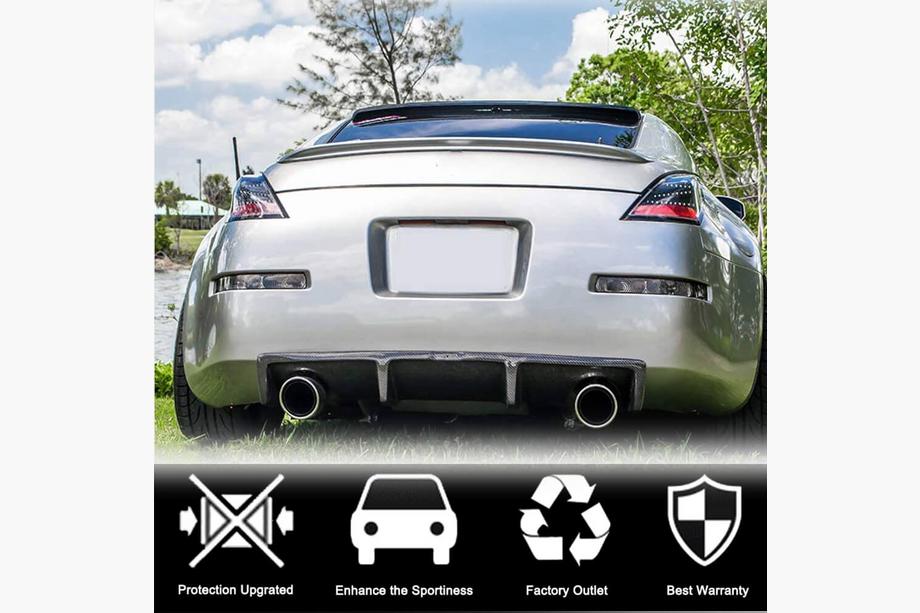Nissan 350Z 2002-2009 Heckstoßstangen Diffusor (2003-2009, Carbon) Foto 3