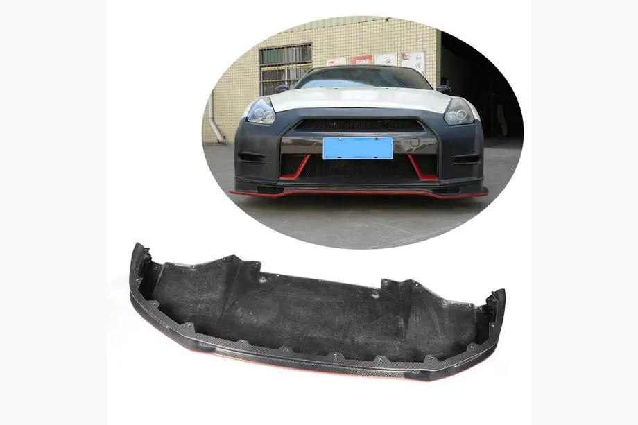 Nissan GT-R 2008-2025 Frontstoßstange Lippe Aufsatz (2009-2015, Carbon) Image