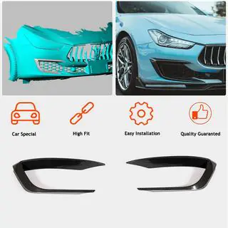 Carbon Frontstoßstangen Abdeckungen (für Base 2018-2020) Maserati Ghibli 2013-2023 Foto 2